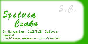 szilvia csako business card